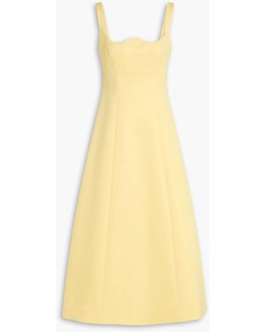 LEO LIN Odette Satin Midi Dress - Yellow