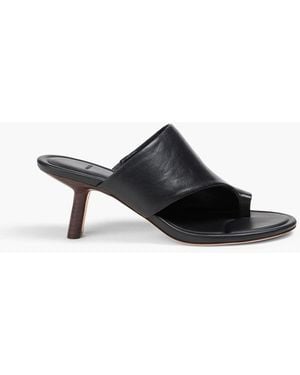 Vince Jasper Leather Mules - Black