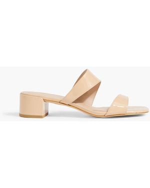 Stuart Weitzman Miami 35 mules aus lackleder - Weiß