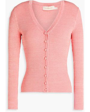 Zimmermann Cardigan aus rippstrick - Pink
