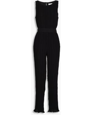 Claudie Pierlot Jumpsuit aus plissiertem krepon - Schwarz
