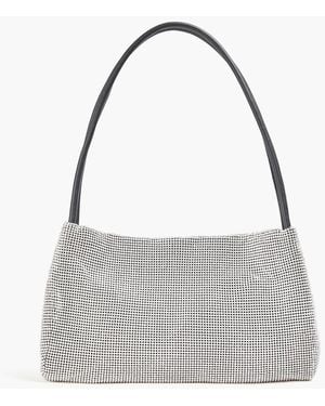 STAUD Penny schultertasche mit kristallverzierung - Grau