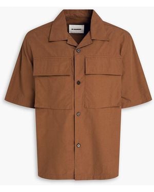 Jil Sander Cotton-Poplin Shirt - Brown