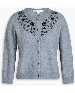 Autumn Cashmere Crystal-Embellished Cashmere Cardigan - Blue