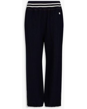 Wales Bonner Wool-Bouclé Track Trousers - Blue