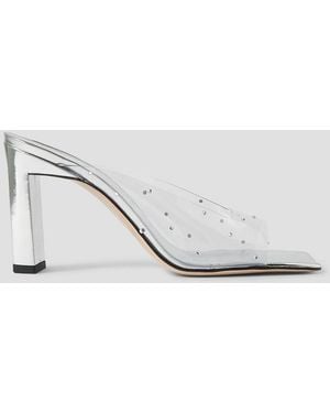 Wandler Isa Crystal-embellished Pvc Mules - White