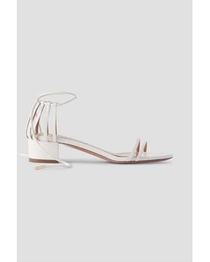 Aquazzura Straight To Heaven Leather Sandals - White