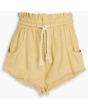 Isabel Marant Talapiz Frayed Silk Shorts - Natural