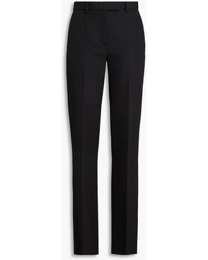 Versace Grain De Poudre Wool Straight-Leg Trousers - Black