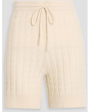 TOTEME Cable-Knit Wool And Cashmere-Blend Shorts - Natural
