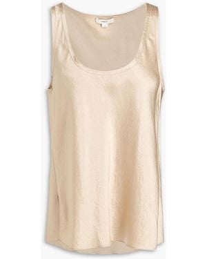 Vince Crinkled-satin Tank - Natural