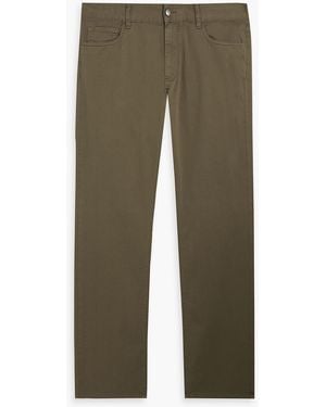 Canali Cotton-Blend Twill Chinos - Green