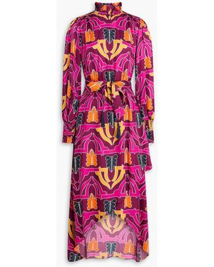 Borgo De Nor Ivy Printed Crepe Maxi Dress - White