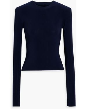 Norma Kamali Stretch-Jersey Top - Blue
