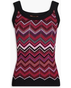 Missoni Crochet-Knit Top - Red
