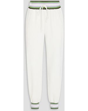 Zimmermann Textured Stretch-jersey Track Trousers - White