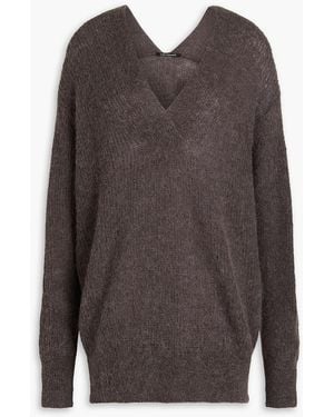 Luisa Cerano Brushed Wool-blend Jumper - Brown