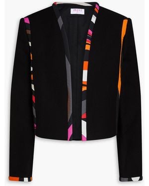 Emilio Pucci Cotton-piqué Jacket - Black