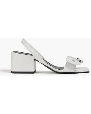 Courreges Leather Slingback Sandals - White