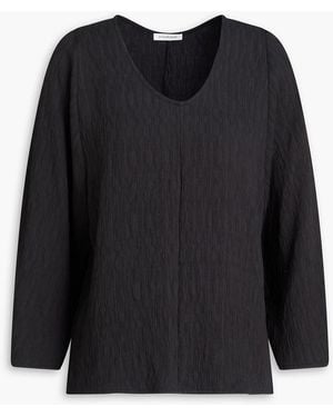 By Malene Birger Calyas Textured Ecovero-Blend Blouse - Black