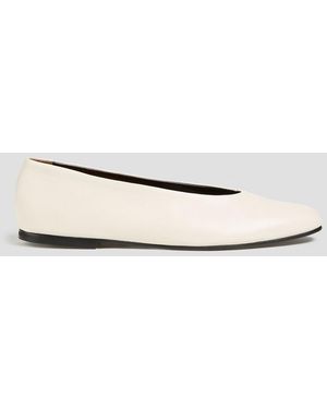 TOVE Darcy Leather Ballet Flats - White