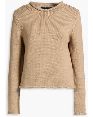 Veronica Beard Briony Ribbed Cotton Jumper - Natural