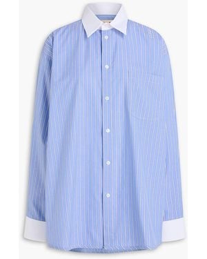 Marni Gestreiftes hemd aus baumwollpopeline - Blau