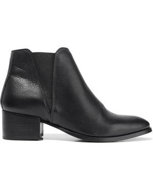 Iris & Ink Savea Textured-leather Ankle Boots - Black
