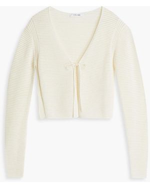 FRAME Crochet-knit Top - White
