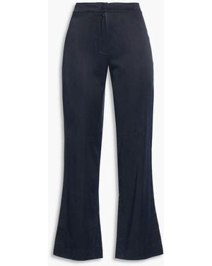 Casa Raki Dalia Cupro Bootcut Trousers - Blue