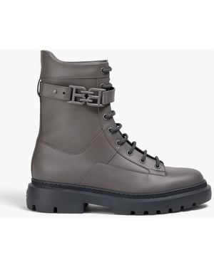 Bally Giole Leather Combat Boots - Brown