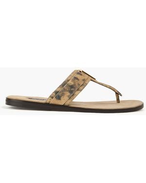 Tom Ford Tie-Dyed Suede Sandals - White