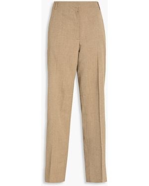 Tibi Hose mit geradem bein aus woll-twill - Natur