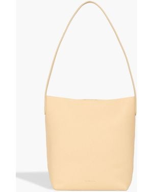 Mansur Gavriel Cabas Small Pebbled-Leather Tote - White