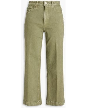 PAIGE Anessa High-Rise Wide-Leg Jeans - Green