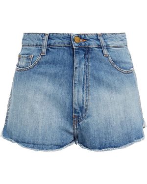 Ba&sh Luego Studded Denim Shorts - Blue