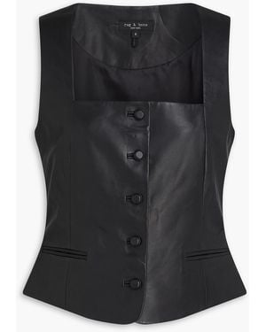 Rag & Bone Mariana Leather Vest - Black