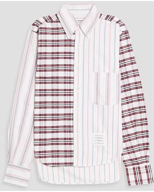 Thom Browne Printed Cotton Oxford Shirt - White