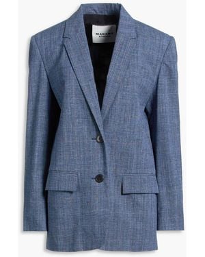 Isabel Marant Onilind Checked Woven Blazer - Blue