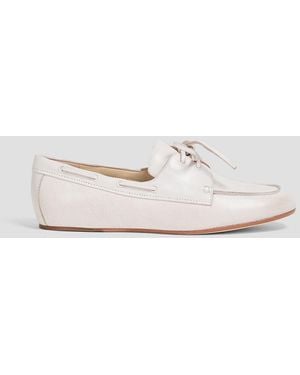 Vince Marin Leather Boat Shoes - White