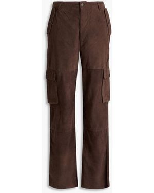 DEADWOOD Convoy Suede Cargo Trousers - Brown