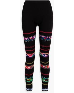 Emilio Pucci Jacquard-knit leggings - Black