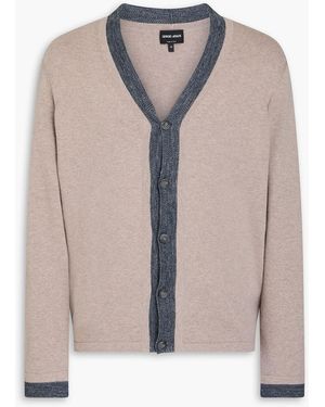 Giorgio Armani Cardigan aus einer baumwoll-kaschmirmischung - Natur