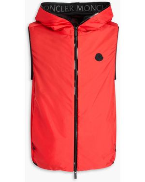 Moncler Pakito Shell Hooded Vest - Red