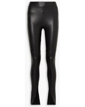 Alix Carlisle Faux Leather Slim-leg Pants - Black