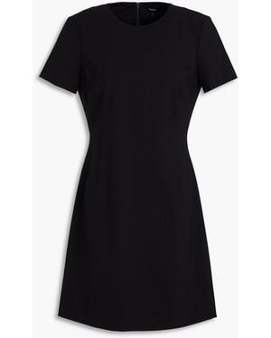 Theory Wool-blend Mini Dress - Black