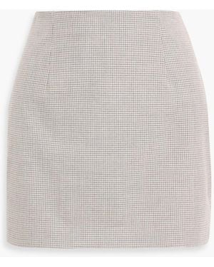 Theory Checked Tweed Mini Skirt - White
