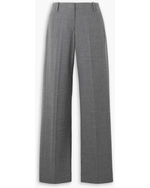 Tory Burch Flannel Wide-Leg Pants - Gray