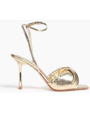 STUDIO AMELIA Sandalen "twisted 90" aus narbenleder mit -effekt - Mettallic