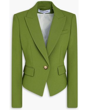 Veronica Beard Hosanna Dickey Woven Blazer - Green